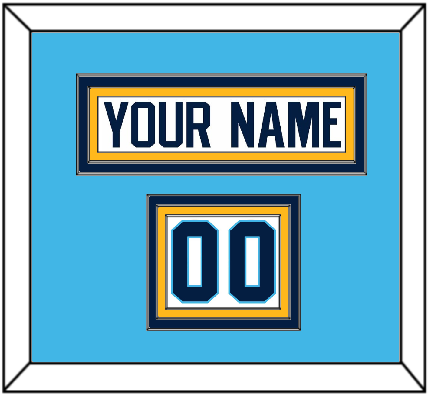 Pittsburgh Nameplate & Number (Shoulder) - Home White (1970-1972) - Premier Tier 5