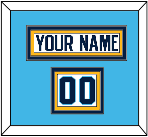 Pittsburgh Nameplate & Number (Shoulder) - Home White (1970-1972) - Triple Mat 5