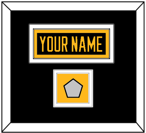 Pittsburgh Nameplate & Stanley Cup Finals Patch - Home Black - Signature Tier 2