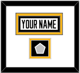 Pittsburgh Nameplate & Stanley Cup Finals Patch - Home White (1988-1992) - Double Mat 1