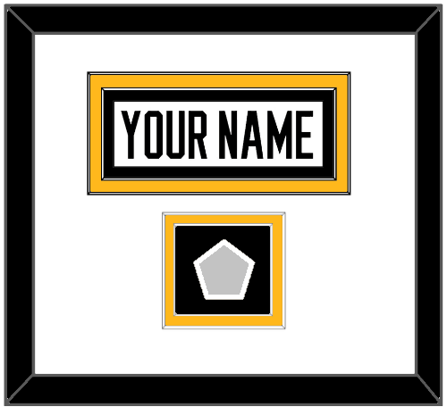 Pittsburgh Nameplate & Stanley Cup Champions Patch - Road White - Signature Tier 1