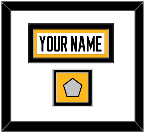 Pittsburgh Nameplate & Stanley Cup Finals Patch - Home White (1988-1992) - Signature Tier 2