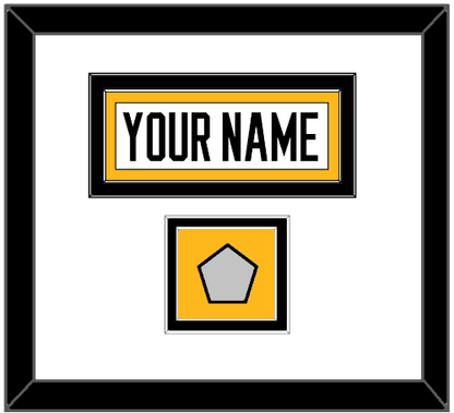 Pittsburgh Nameplate & Stanley Cup Champions Patch - Road White - Signature Tier 2