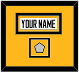 Pittsburgh Nameplate & Stanley Cup Champions Patch - Home White (1988-1992) - Double Mat 3