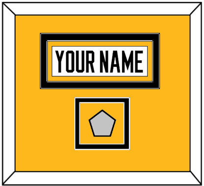 Pittsburgh Nameplate & Stanley Cup Finals Patch - Home White (1988-1992) - Signature Tier 3