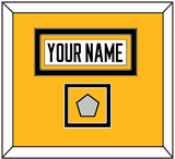 Pittsburgh Nameplate & Stanley Cup Champions Patch - Home White (1988-1992) - Double Mat 3