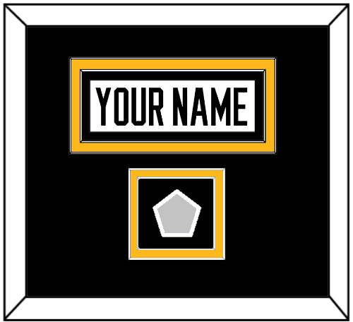 Pittsburgh Nameplate & Stanley Cup Finals Patch - Home White (1988-1992) - Signature Tier 4