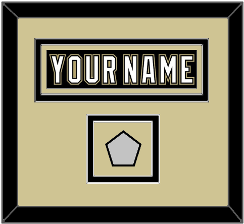 Pittsburgh Nameplate & Stanley Cup Champions Patch - Black Jersey (2007-2016) - Double Mat 2