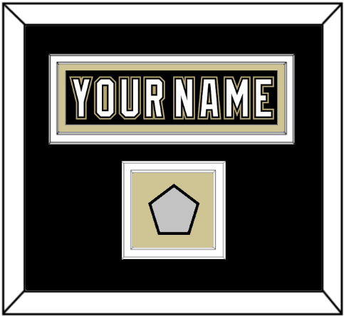 Pittsburgh Nameplate & Stanley Cup Champions Patch - Black Jersey (2007-2016) - Double Mat 3