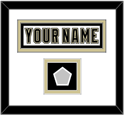 Pittsburgh Nameplate & Stanley Cup Finals Patch - Road White (2007-2016) - Double Mat 1