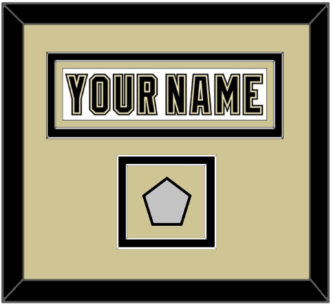 Pittsburgh Nameplate & Stanley Cup Finals Patch - Road White (2007-2016) - Double Mat 3