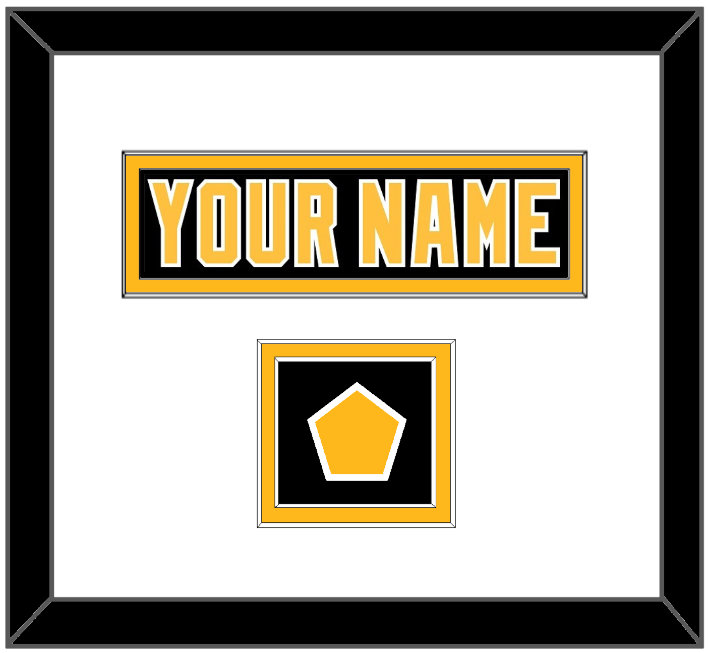 Pittsburgh Nameplate & Logo Patch - Road Black (1992-1997) - Signature Tier 1