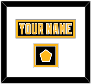 Pittsburgh Nameplate & Logo Patch - Road Black (1992-1997) - Double Mat 1