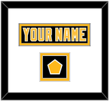 Pittsburgh Nameplate & Logo Patch - Road Black (1992-1997) - Double Mat 1