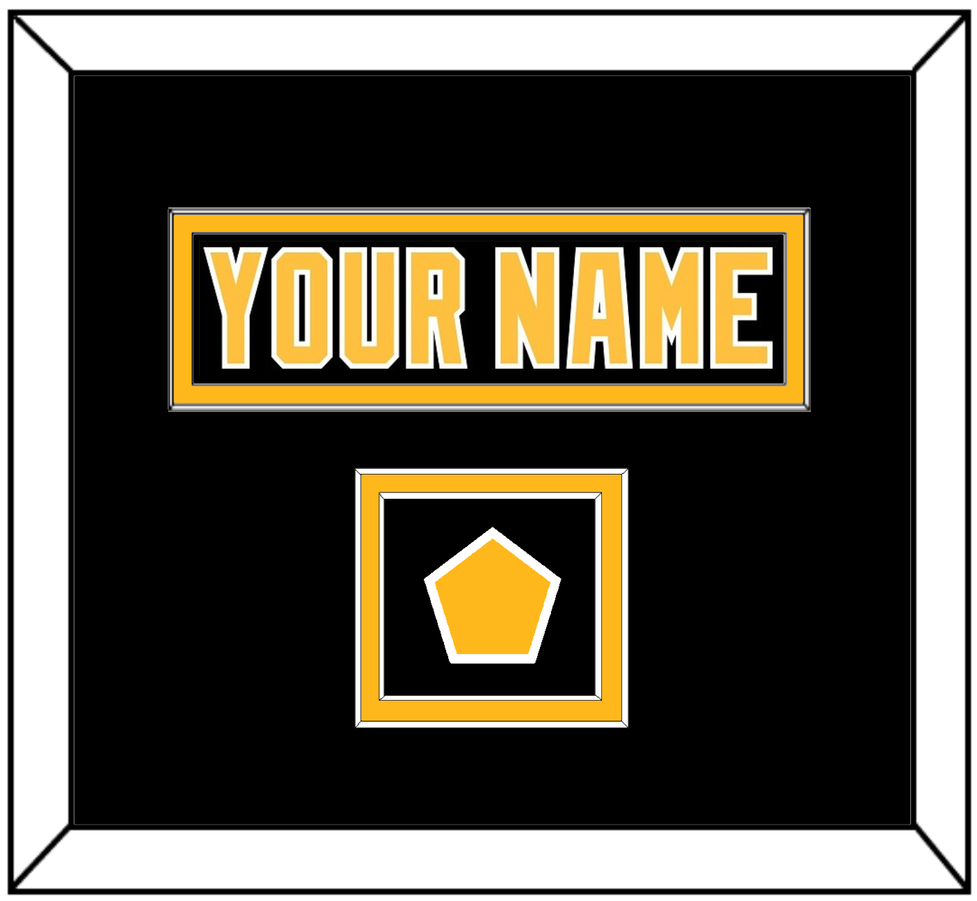 Pittsburgh Nameplate & Logo Patch - Road Black (1992-1997) - Signature Tier 2