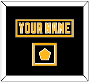 Pittsburgh Nameplate & Logo Patch - Road Black (1992-1997) - Double Mat 2