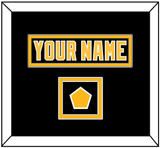 Pittsburgh Nameplate & Logo Patch - Road Black (1992-1997) - Double Mat 2