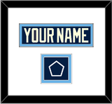 Pittsburgh Nameplate & 2011 Winter Classic Patch - Blue Jersey - Double Mat 1