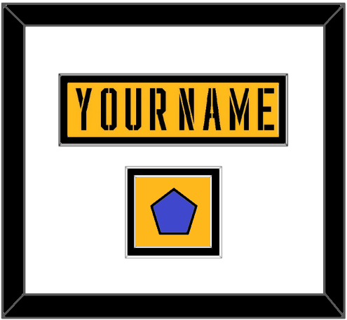 Pittsburgh Nameplate & 2017 Stadium Series Patch - Gold Jersey - Signature Tier 1