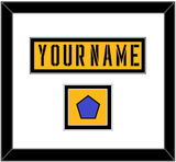 Pittsburgh Nameplate & 2017 Stadium Series Patch - Gold Jersey - Double Mat 1