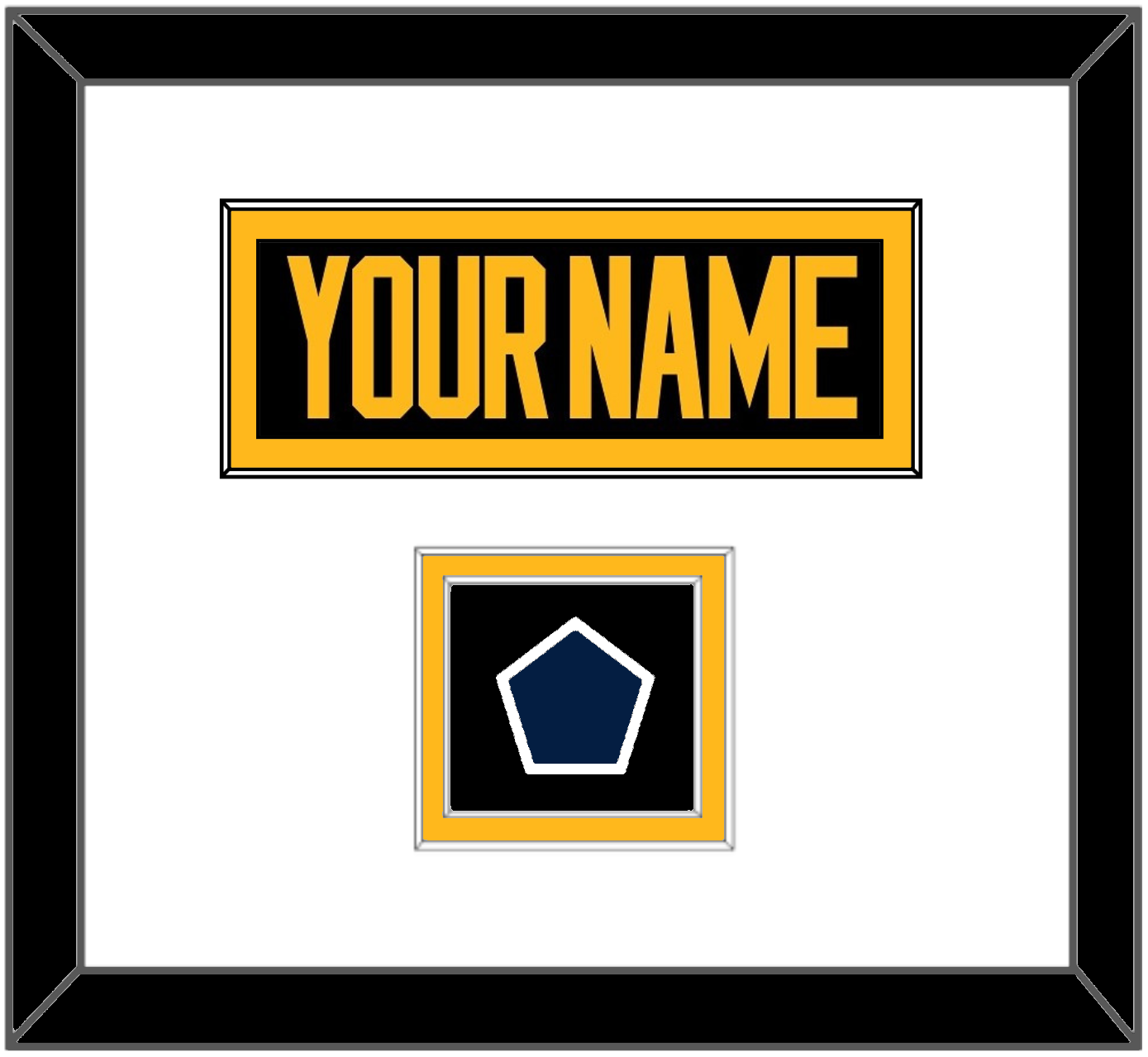 Pittsburgh Nameplate & 2019 Stadium Series Patch - Black Jersey - Signature Tier 1