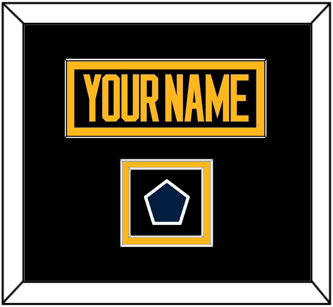Pittsburgh Nameplate & 2019 Stadium Series Patch - Black Jersey - Signature Tier 2