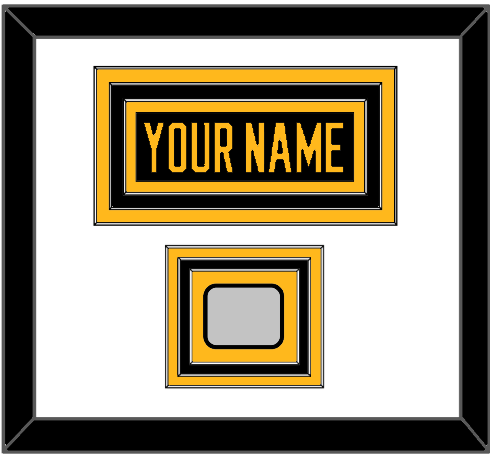 Pittsburgh Nameplate & Stanley Cup Finals Patch - Road Black (1988-1992) - Triple Mat 1