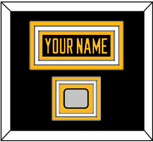 Pittsburgh Nameplate & Stanley Cup Finals Patch - Road Black (1988-1992) - Triple Mat 2