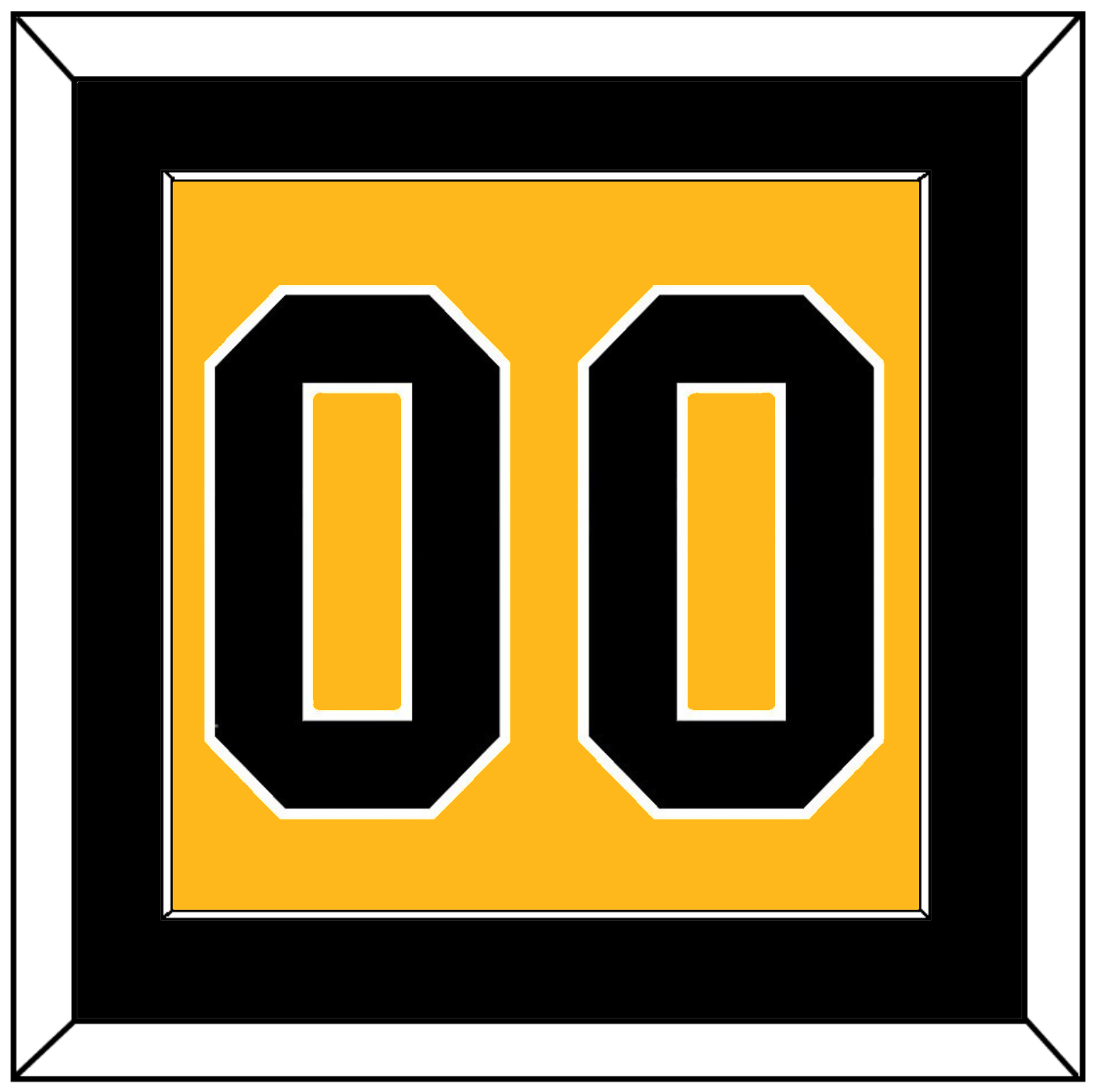 Pittsburgh Number (Back) - Home Gold (1983-1984) - Essential Tier 2