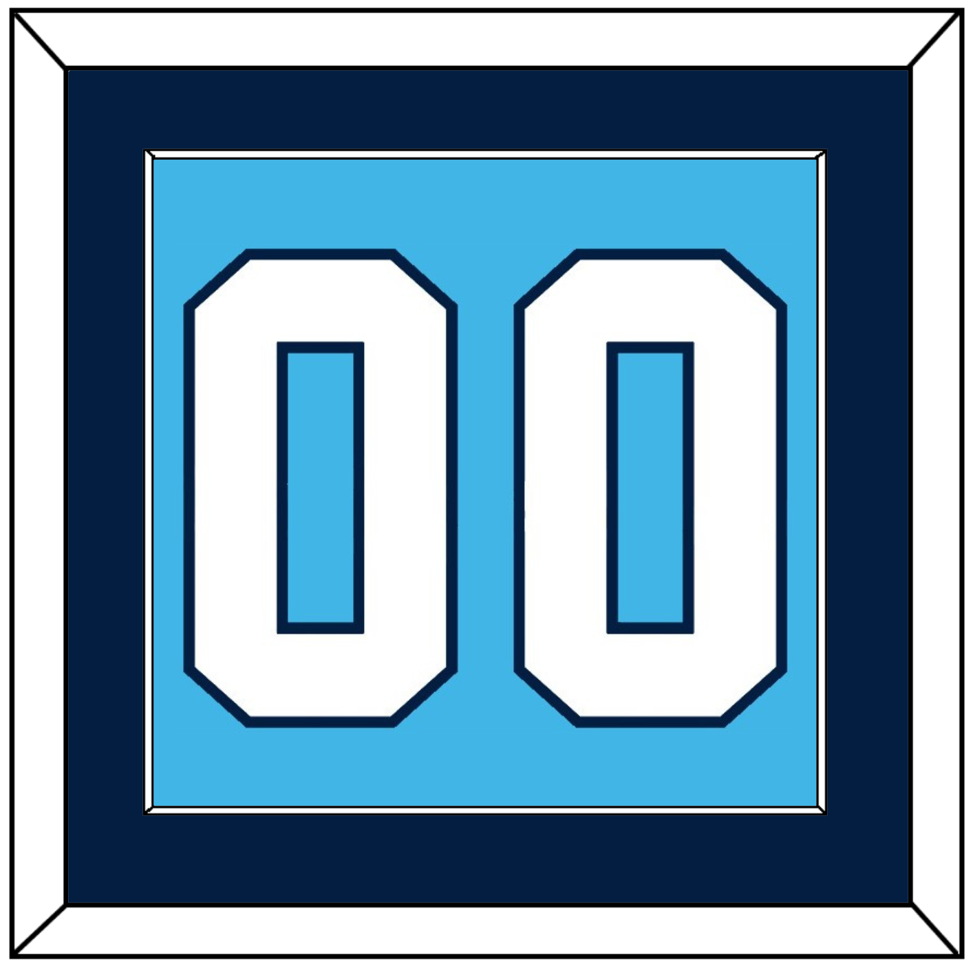 Pittsburgh Number (Back) - Road Powder Blue (1970-1972) - Essential Tier 2