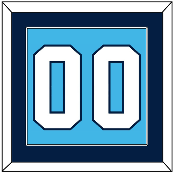 Pittsburgh Number (Back) - Road Powder Blue (1970-1972) - Single Mat 2