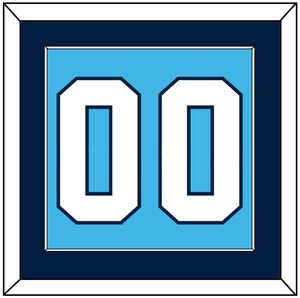 Pittsburgh Number (Back) - Home Powder Blue (1968-1970) - Single Mat 2