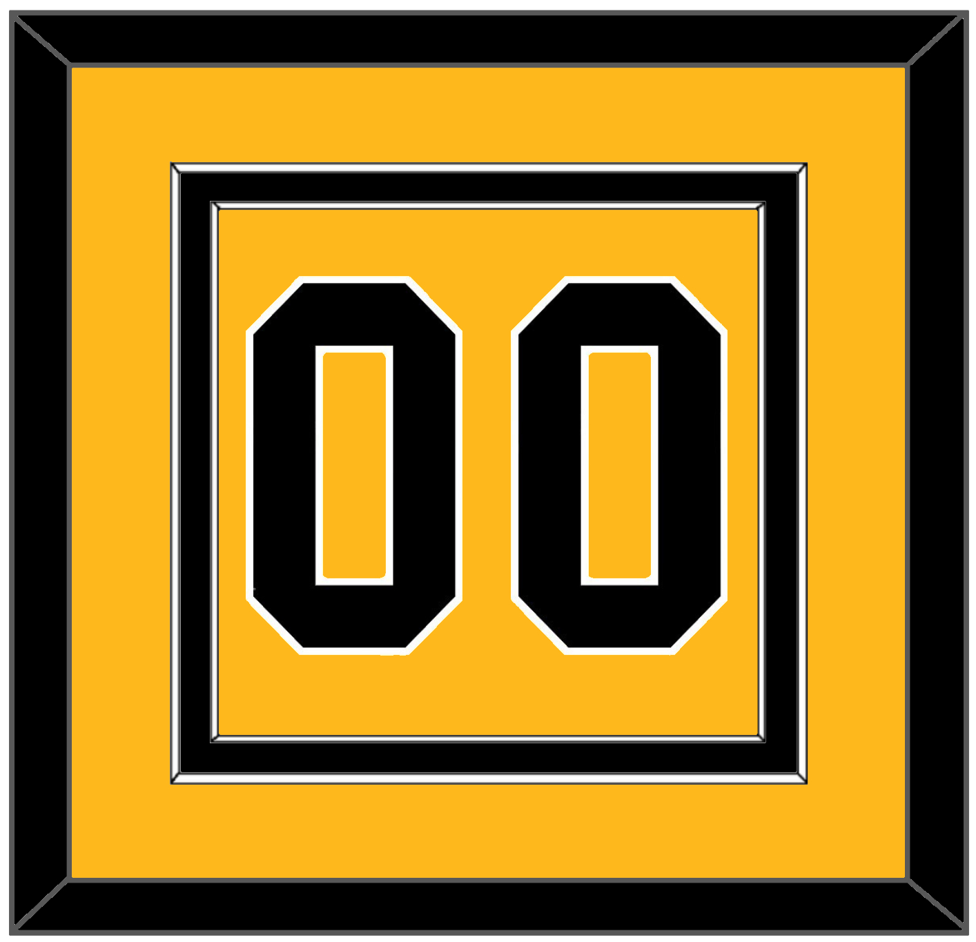 Pittsburgh Number (Back) - Alternate Gold (1981-1983) - Signature Tier 2