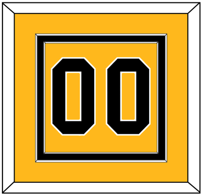 Pittsburgh Number (Back) - Home Gold (1983-1984) - Signature Tier 2