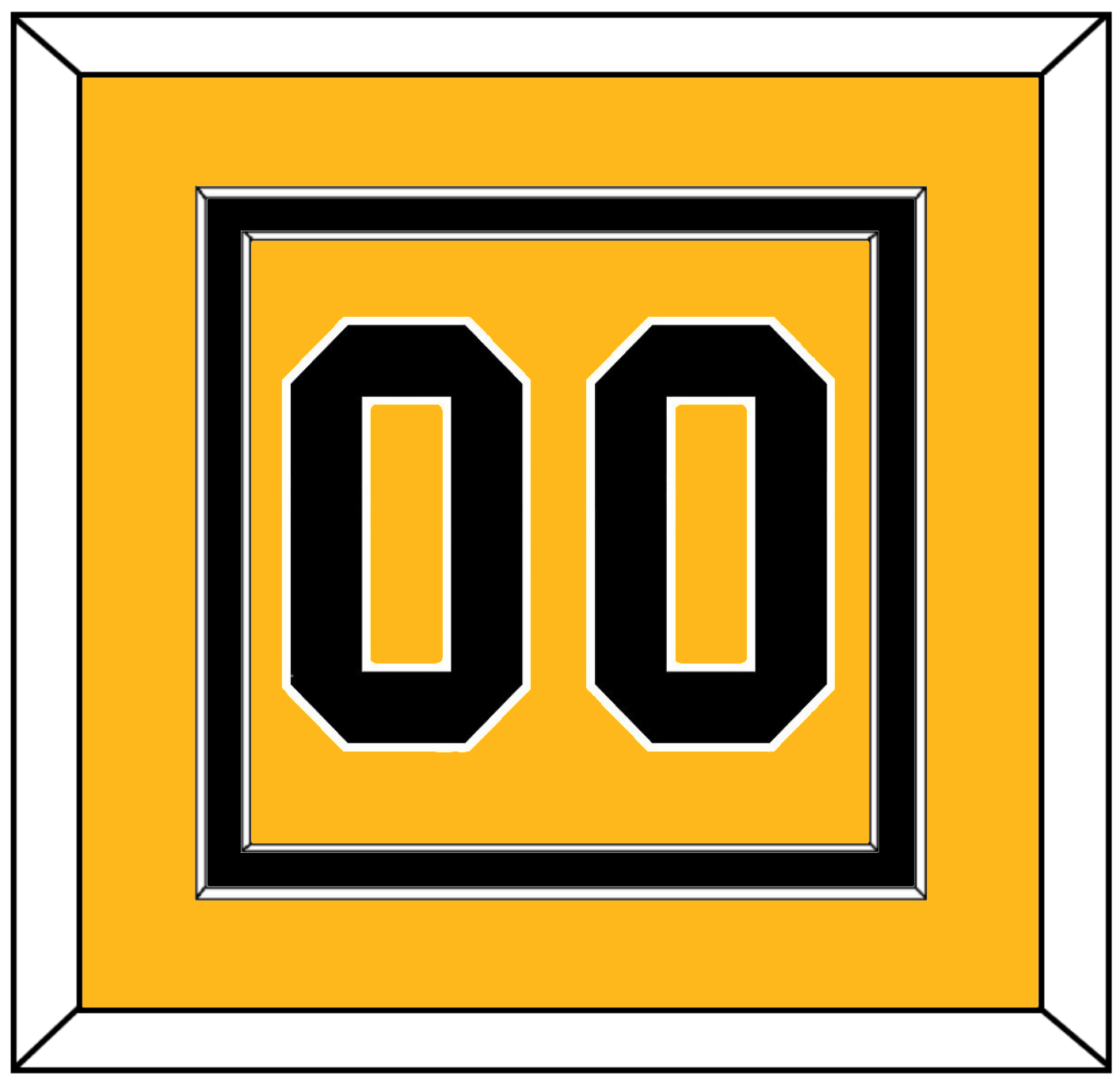 Pittsburgh Number (Back) - Alternate Gold (1981-1983) - Signature Tier 2