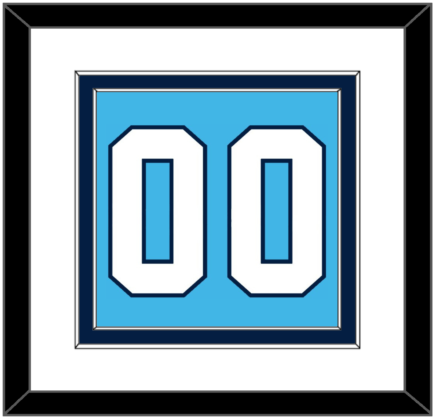 Pittsburgh Number (Back) - Home Powder Blue (1968-1970) - Signature Tier 1