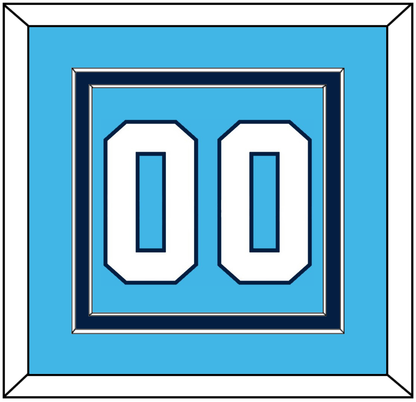 Pittsburgh Number (Back) - Home Powder Blue (1968-1970) - Signature Tier 2