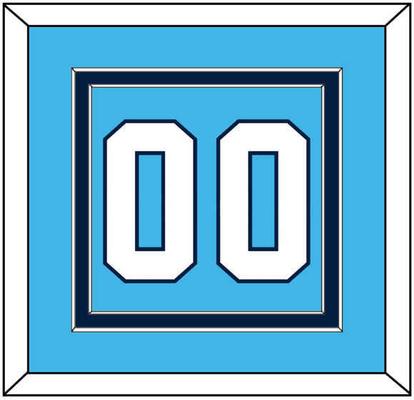 Pittsburgh Number (Back) - Road Powder Blue (1970-1972) - Double Mat 2