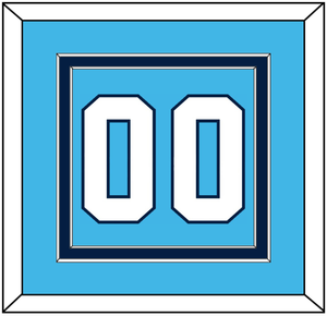 Pittsburgh Number (Back) - Home Powder Blue (1968-1970) - Double Mat 2