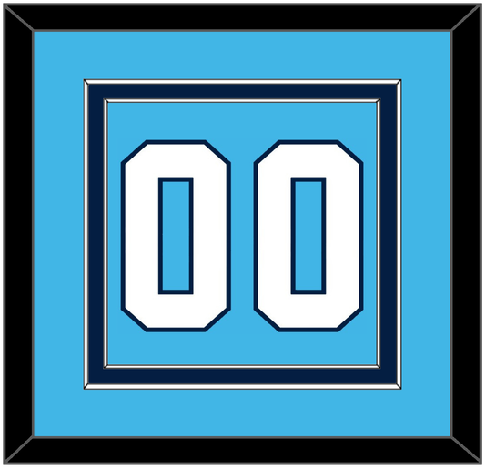 Pittsburgh Number (Back) - Home Powder Blue (1968-1970) - Signature Tier 2
