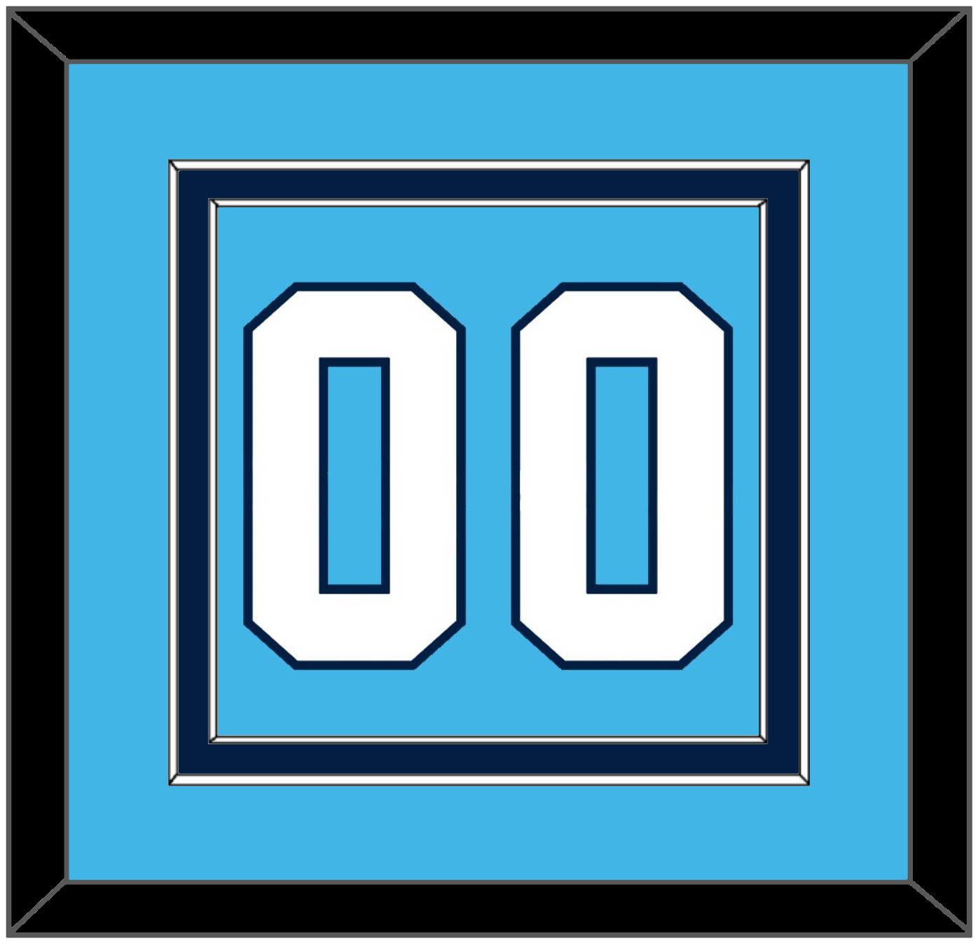 Pittsburgh Number (Back) - Road Powder Blue (1970-1972) - Signature Tier 2