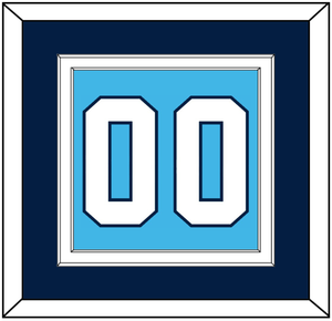 Pittsburgh Number (Back) - Home Powder Blue (1968-1970) - Double Mat 3