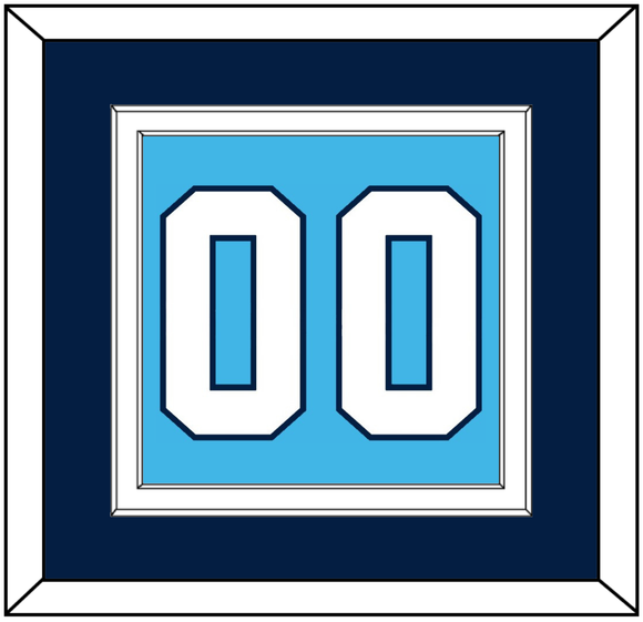 Pittsburgh Number (Back) - Home Powder Blue (1968-1970) - Double Mat 3