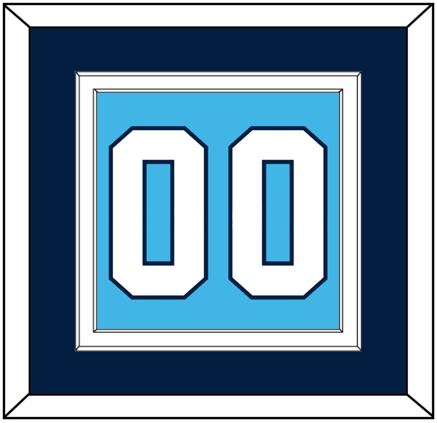 Pittsburgh Number (Back) - Road Powder Blue (1970-1972) - Signature Tier 3