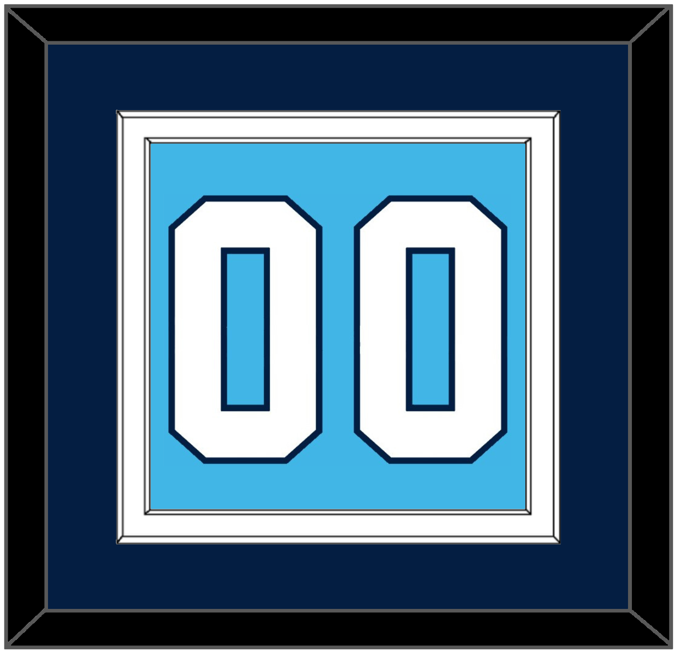 Pittsburgh Number (Back) - Home Powder Blue (1968-1970) - Signature Tier 3