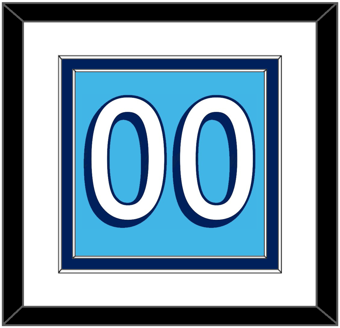 Pittsburgh Number (Back) - Road Powder Blue (1967-1968) - Signature Tier 1