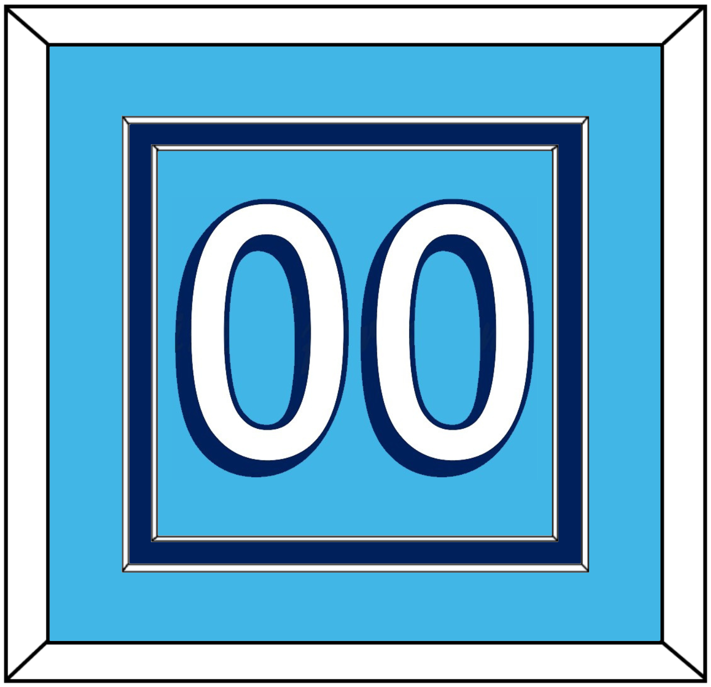 Pittsburgh Number (Back) - Road Powder Blue (1967-1968) - Signature Tier 2