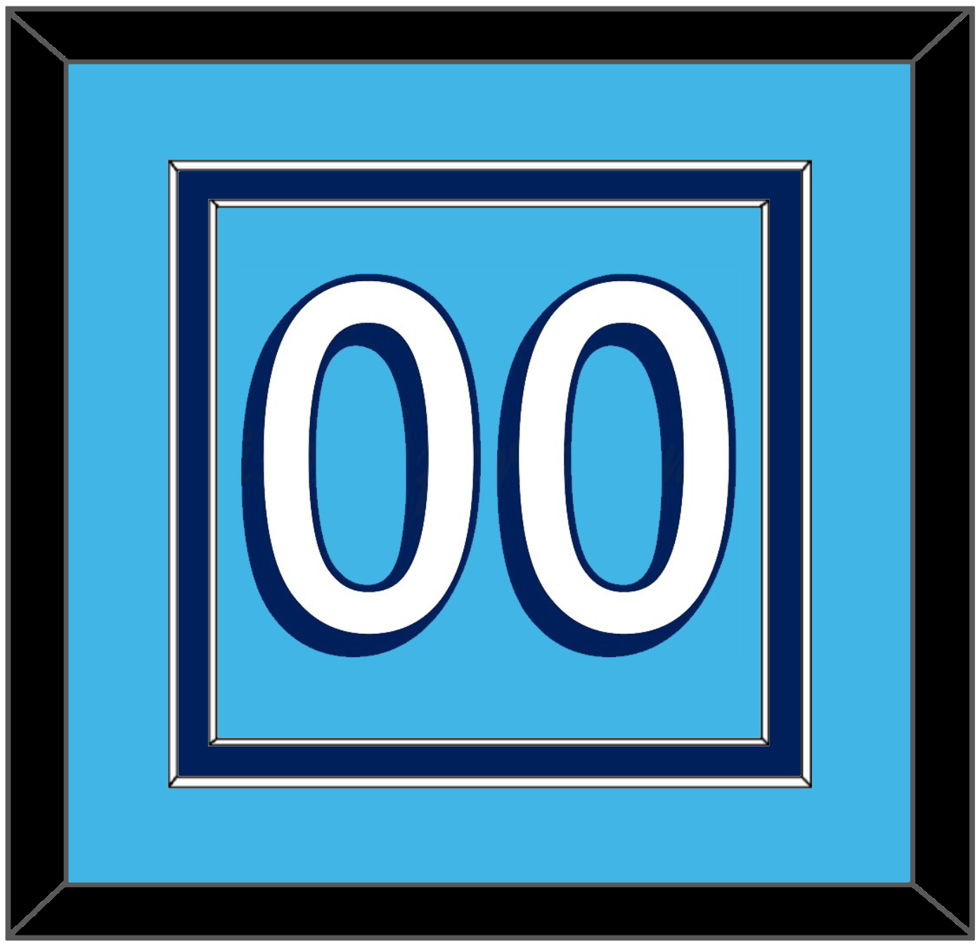 Pittsburgh Number (Back) - Road Powder Blue (1967-1968) - Signature Tier 2