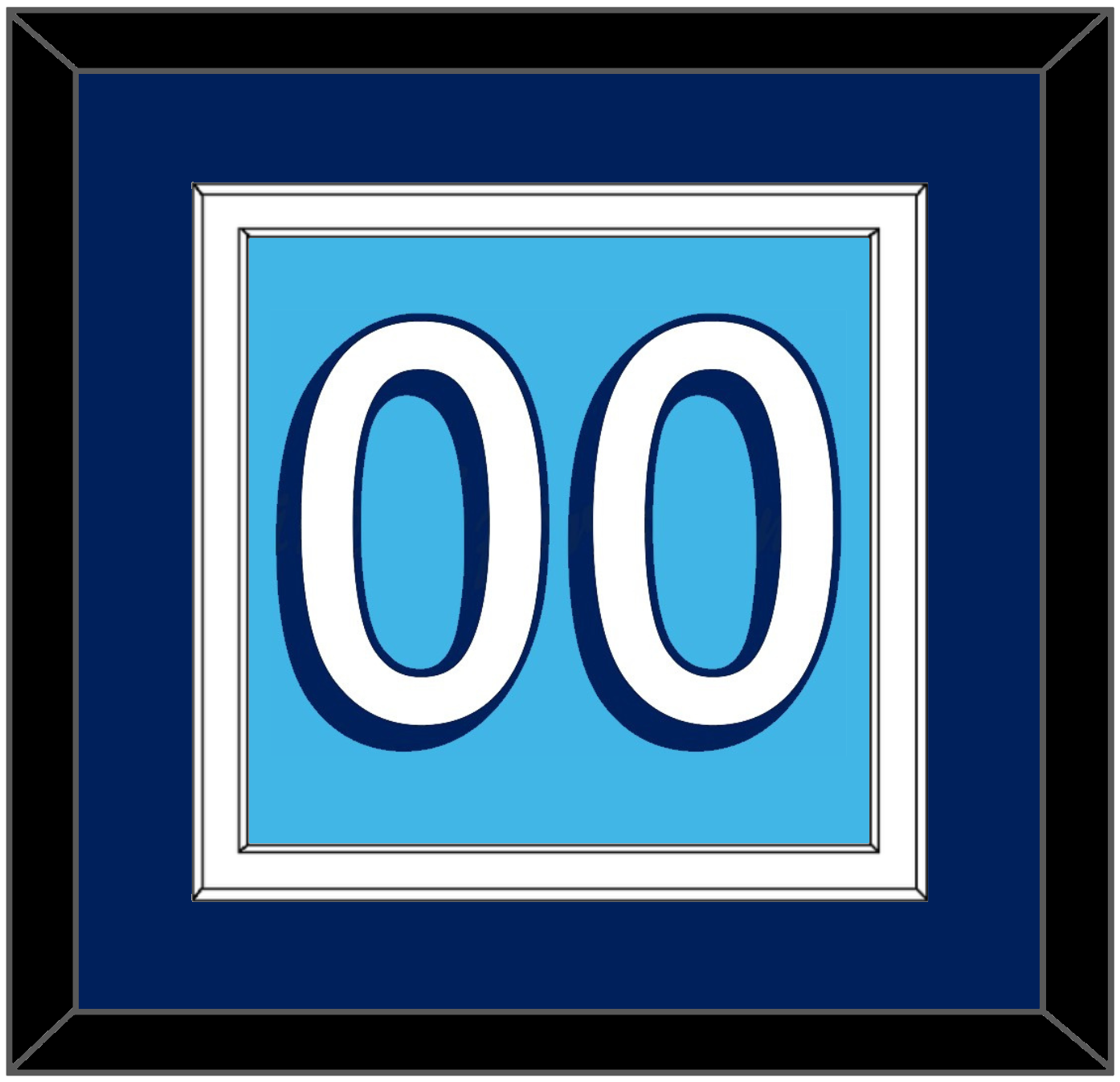Pittsburgh Number (Back) - Road Powder Blue (1967-1968) - Signature Tier 3
