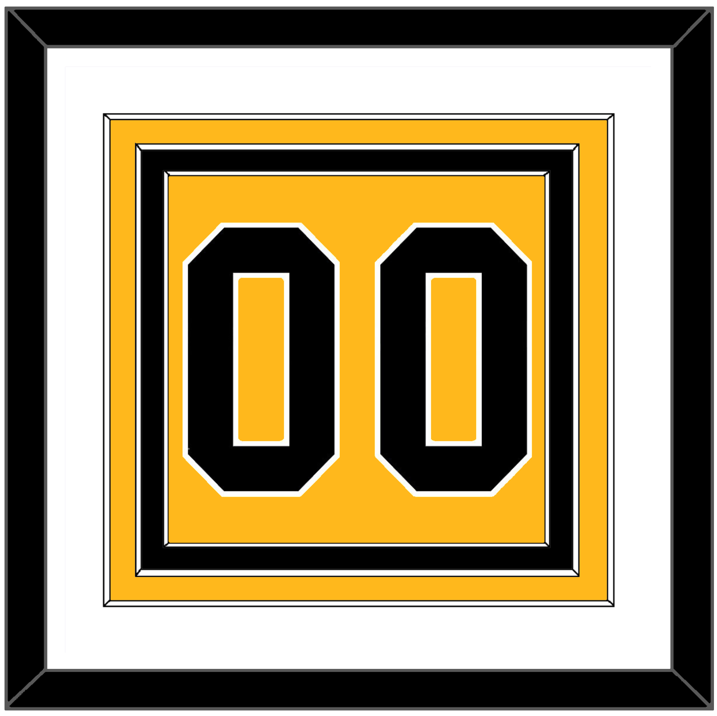 Pittsburgh Number (Back) - Home Gold (1983-1984) - Premier Tier 1